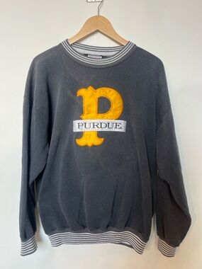 Vintage Purdue University Crewneck Sweatshirt Crable Sportswear USA Gray Size XL